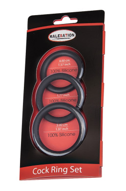 Set 3 CockRings silicone - Malesation