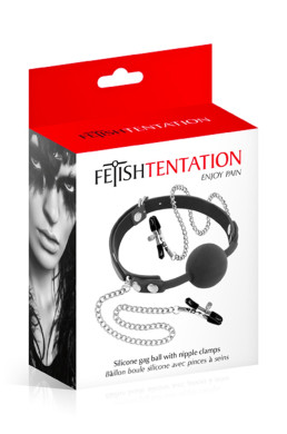 Baillon pinces à tétons - Fetish Tentation