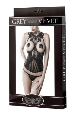 Bustier seins nus et string - Grey Velvet