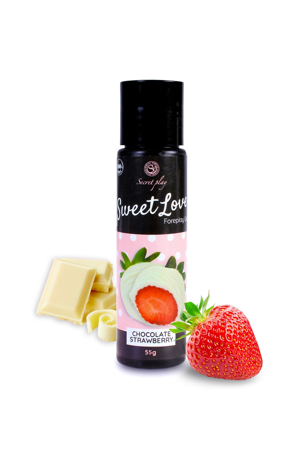 Lubrifiant comestible fraise & chocolat blanc - 60ml