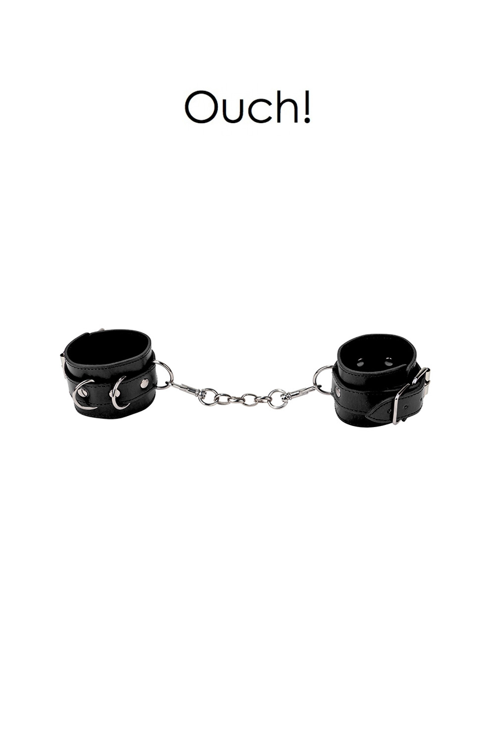 Menottes Premium en cuir noir - Ouch