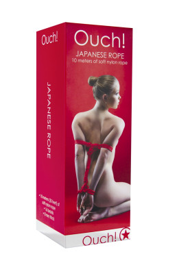 Corde de bondage Japonais 10m rouge - Ouch