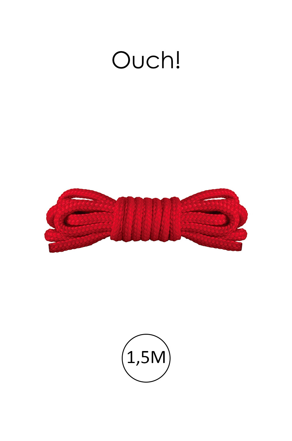 Mini corde de bondage 1,5m rouge - Ouch