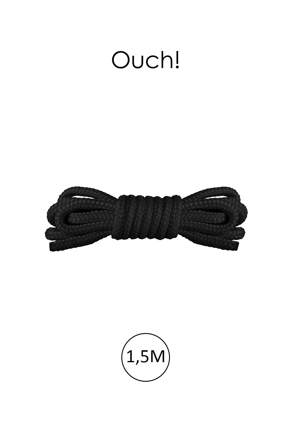 Mini corde de bondage 1,5m noire - Ouch