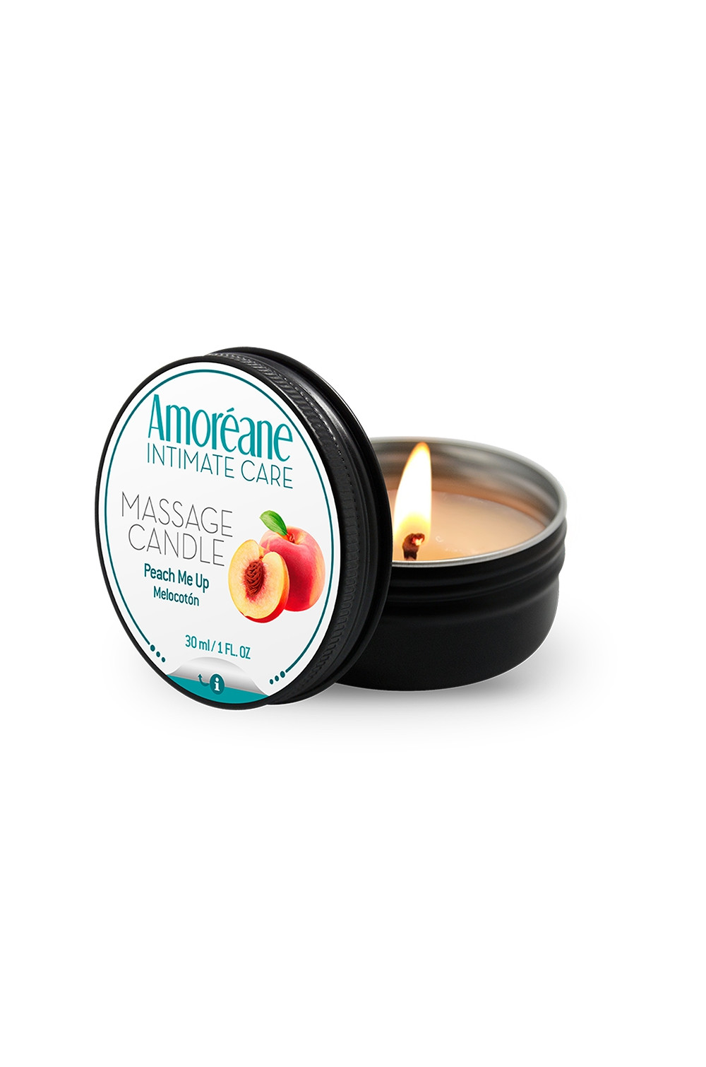 Bougie de massage pêche - Amoreane