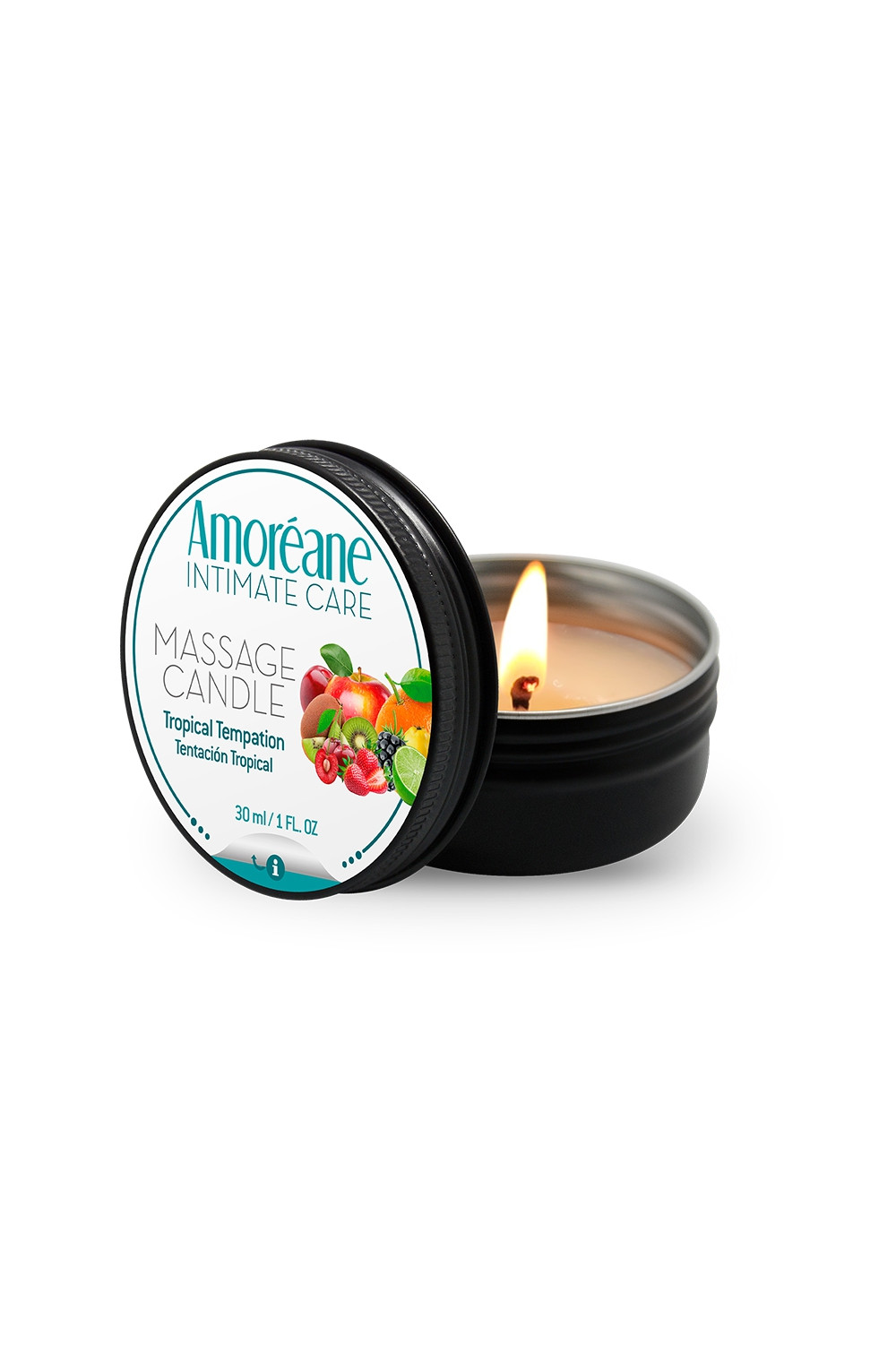 Bougie de massage fruits exotiques - Amoreane