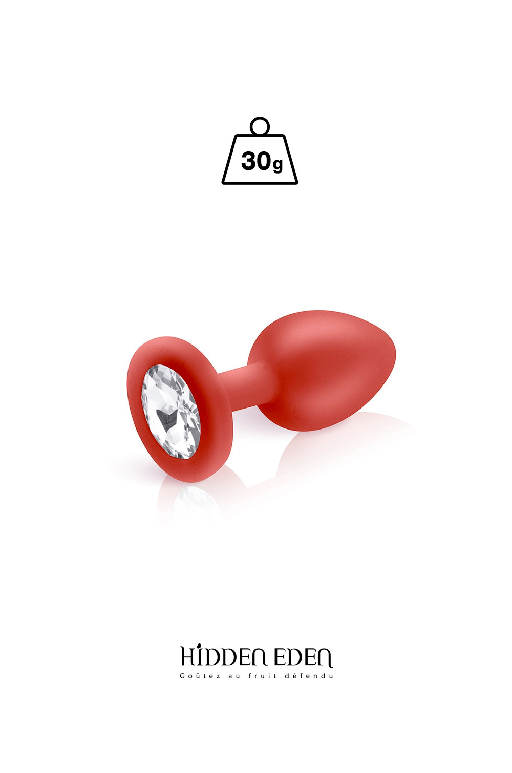 Plug bijou silicone rouge S - Hidden Eden