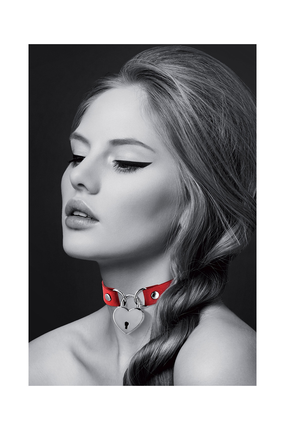 Collier rouge cadenas coeur - Bijoux Pour Toi