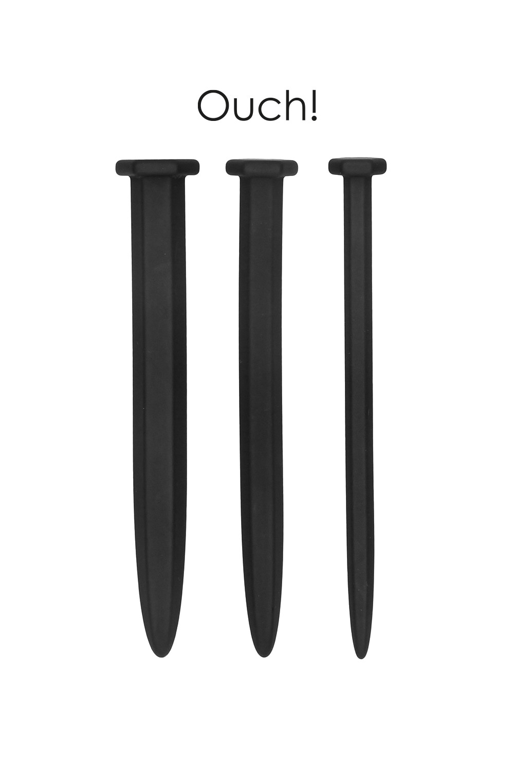 Set de 3 plugs urétraux Grands clous - Ouch!