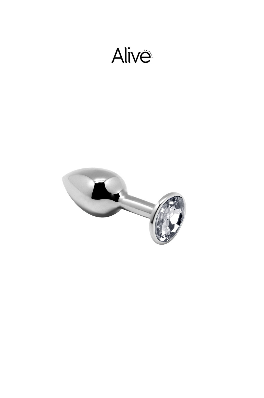 Plug métal bijou transparent S - Alive