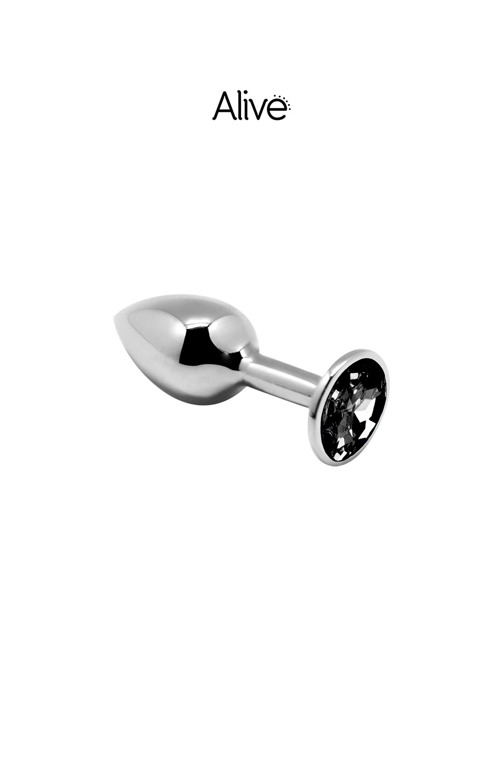Plug métal bijou noir M - Alive