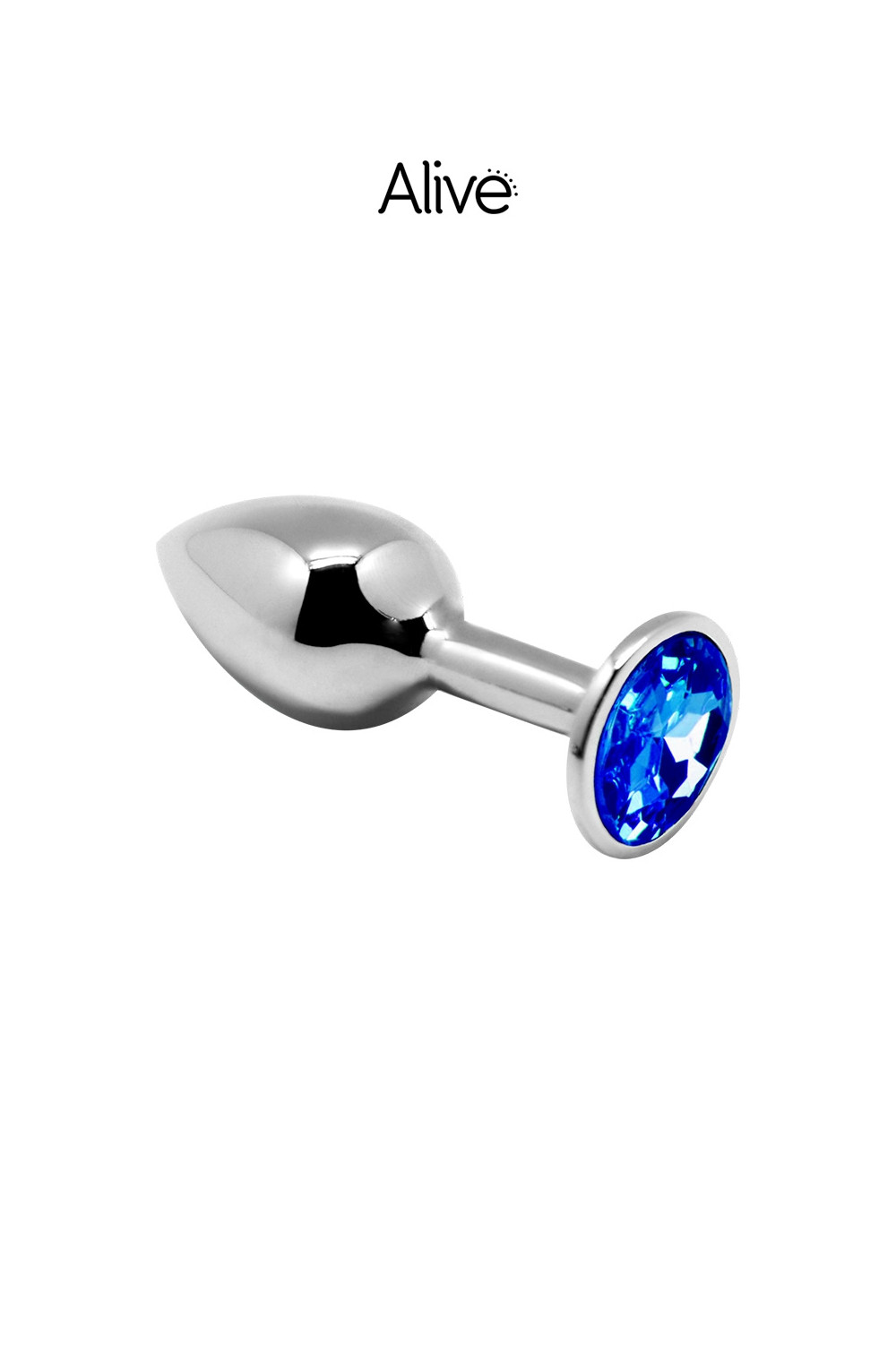 Plug métal bijou bleu L - Alive