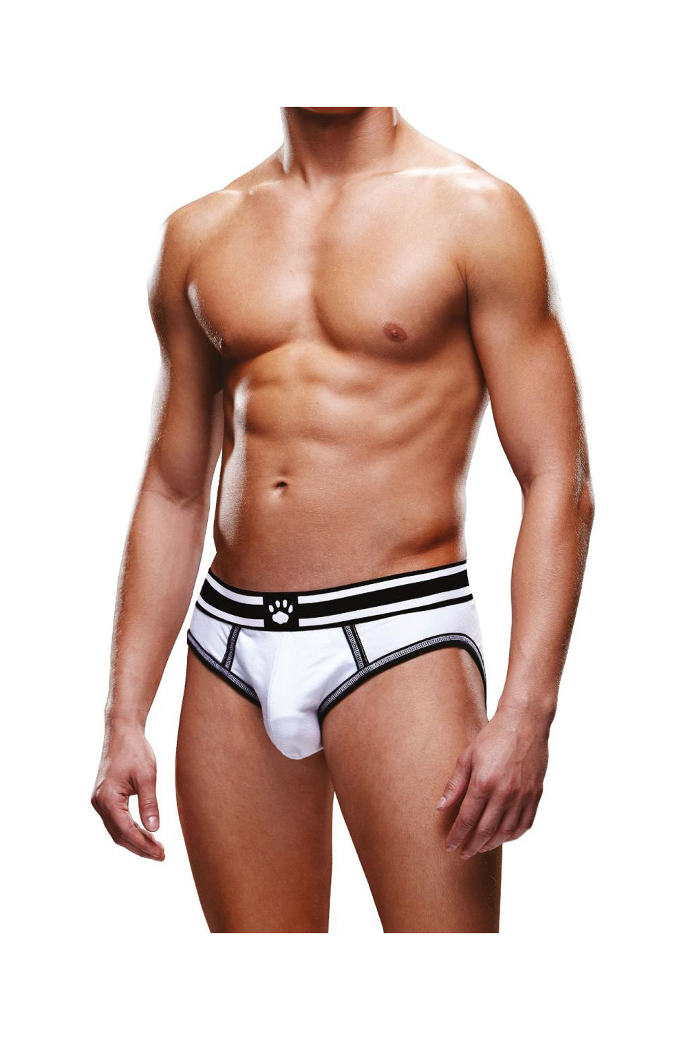Slip ouvert blanc et noir - Prowler