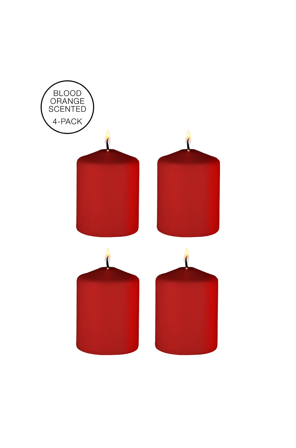 4 bougies SM rouges parfumées - Ouch!