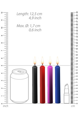 4 bougies SM colorées - Ouch!