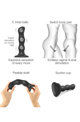 Geisha Dildo XL Noir - Strap-On-Me