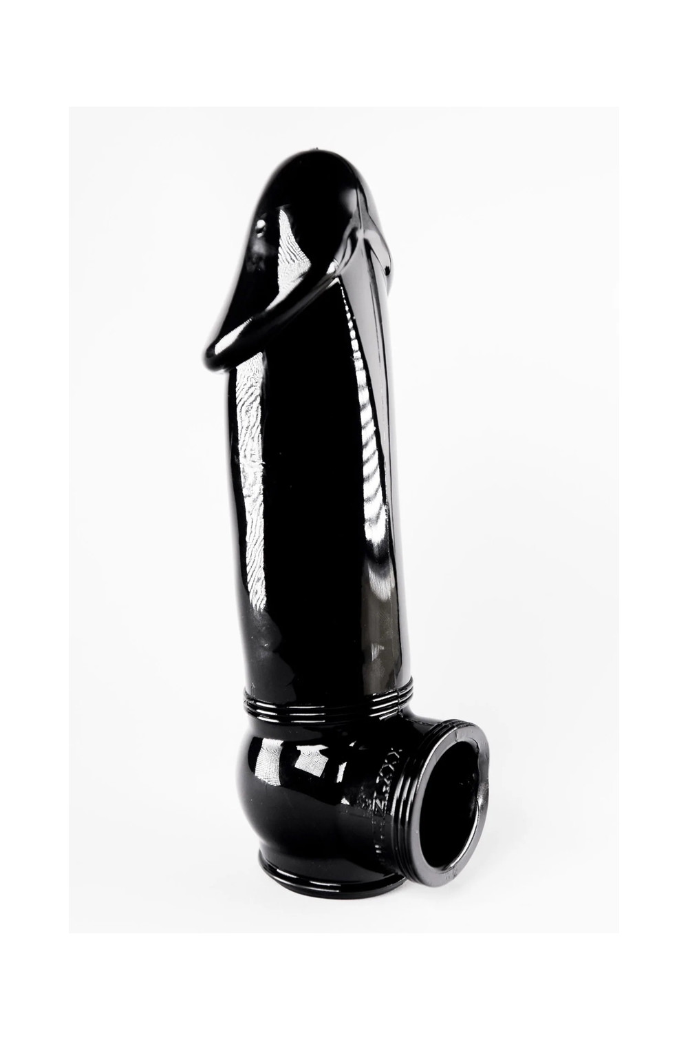 Gaine de pénis semi-réaliste noire 19x4,5 cm - Zizi