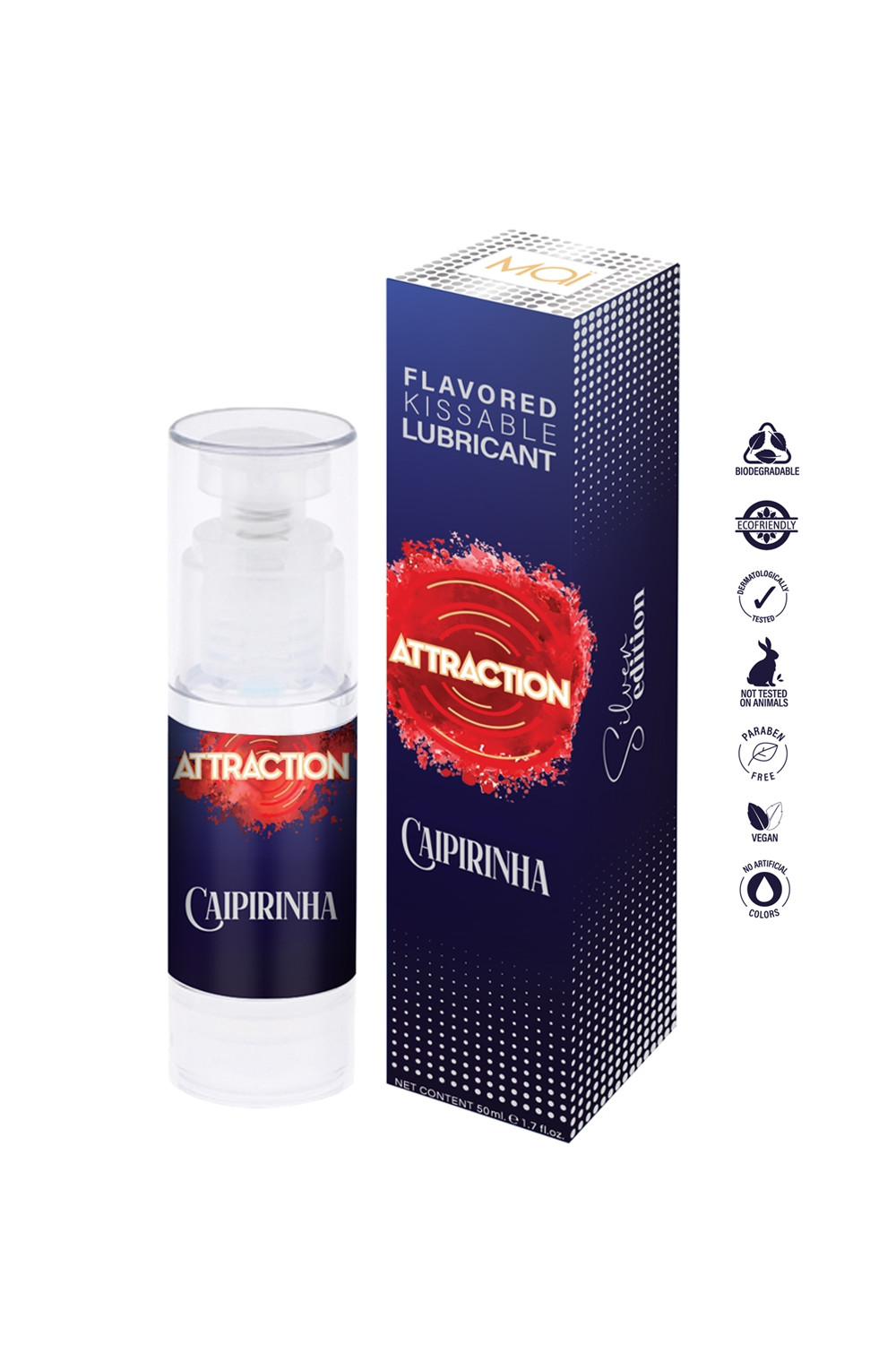 Lubrifiant embrassable parfum Caipirinha - Attraction