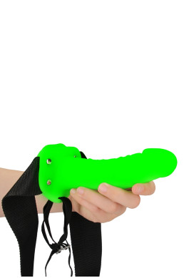 Gode-ceinture creux phosphorescent  18cm - Ouch