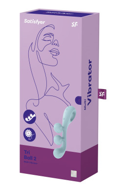 Multi-vibromasseur Tri Ball 2 bleu - Satisfyer
