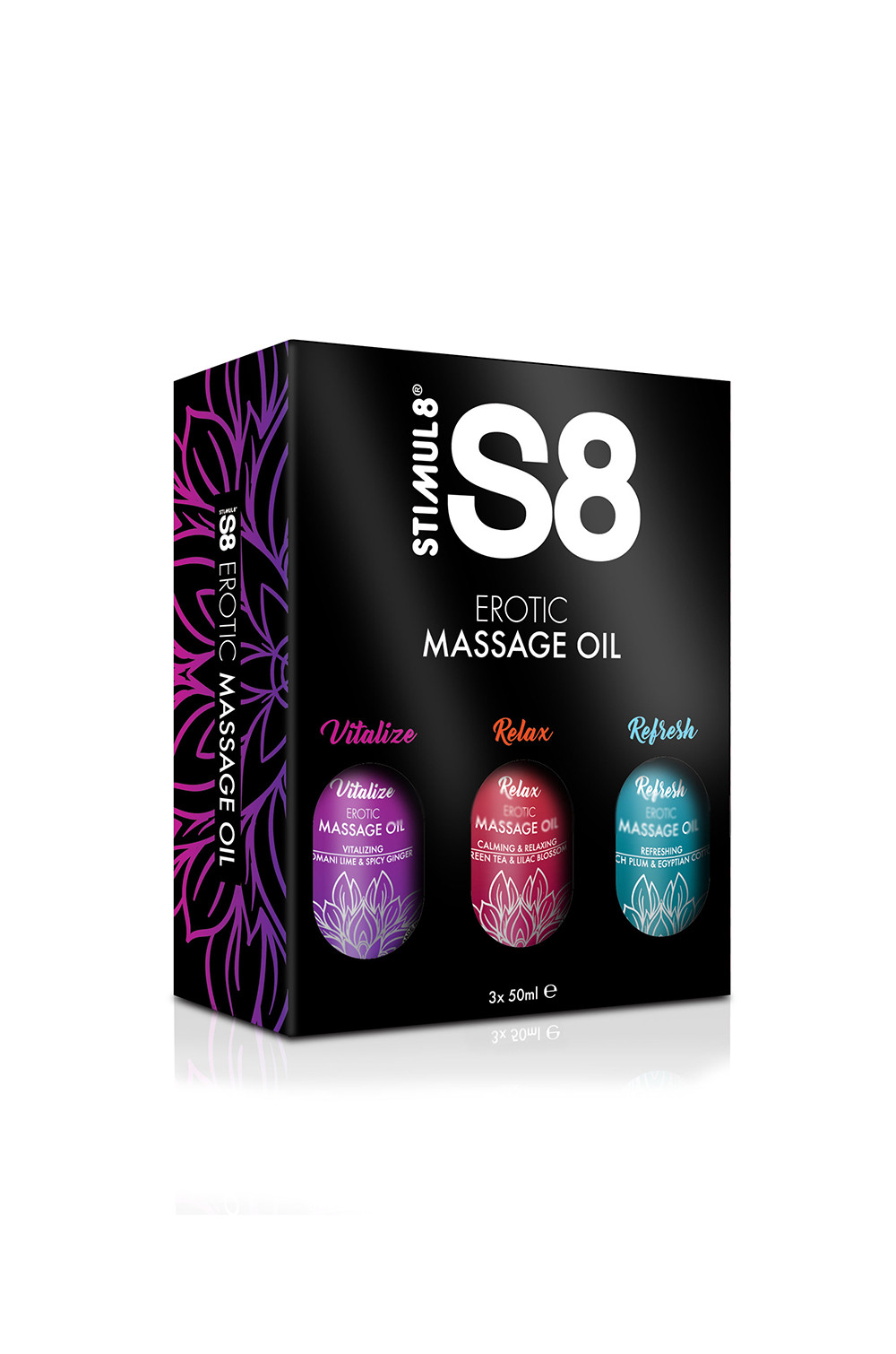Coffret huiles de massage S8 3x50ml