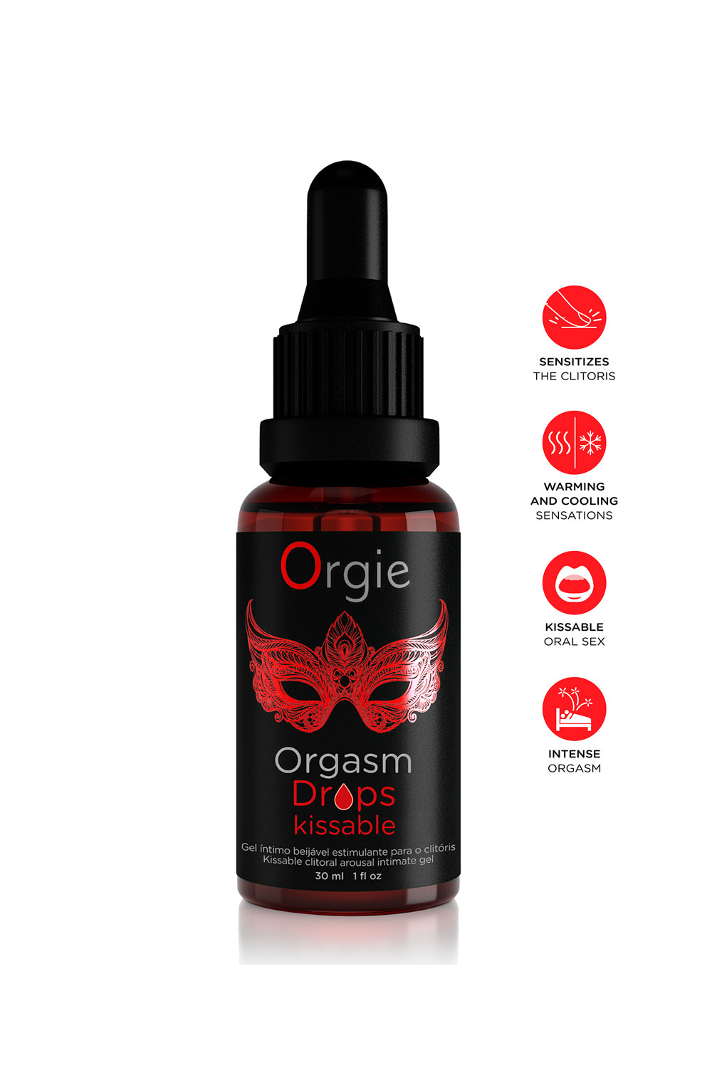 Gel d'excitation du Clitoris Orgasm Drops Kissable