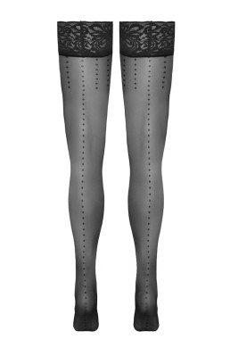 Bas autofixants noir Hold up 2 - Cotelli Legwear