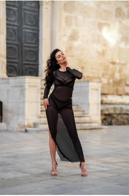 Robe longue transparente V-10679 - Axami