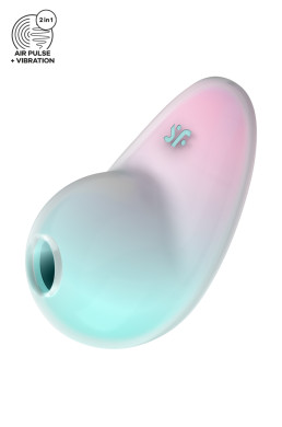 Stimulateur Pixie Dust air pulsé et vibrations - rose et menthe