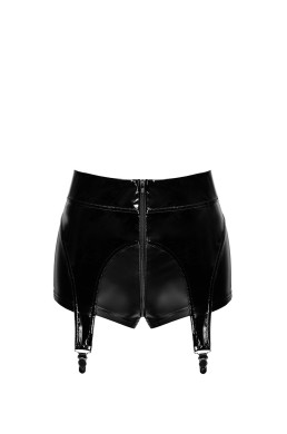 Short à jarretelles Glam F325 vinyle et wetlook