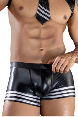 Shorty noir wetlook - J Lingerie