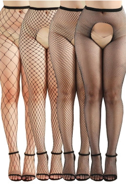 Pack 4 collants ouverts résille