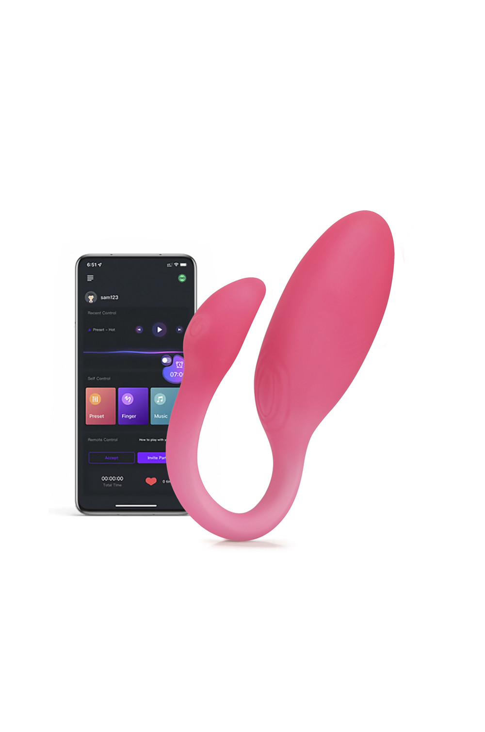 Stimulateur connecté Flamingo Max rose  - Magic Motion