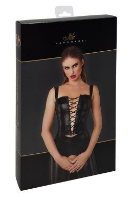 Top style corset Vixen F365 - Noir Handmade