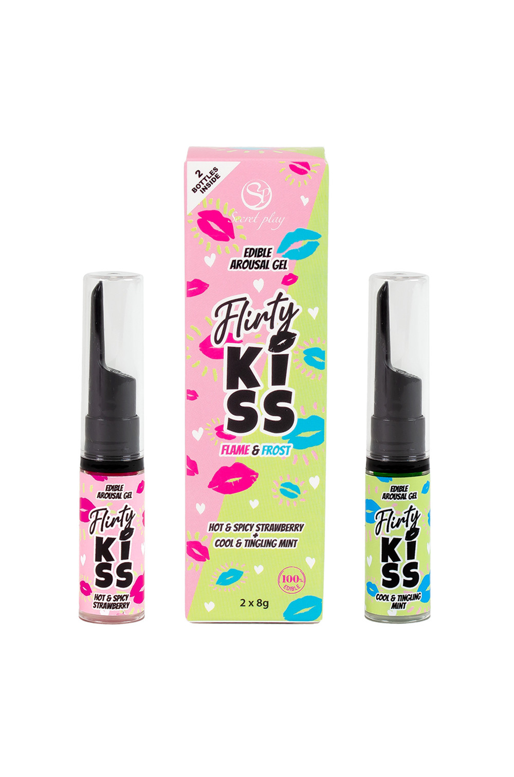 Pack 2 gels pour sexe oral Flirty Kiss - Secret Play