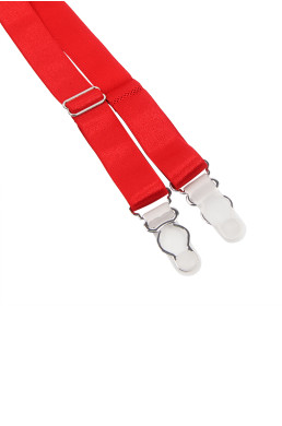 Porte-jarretelles et string Rouge - Litolu Lingerie