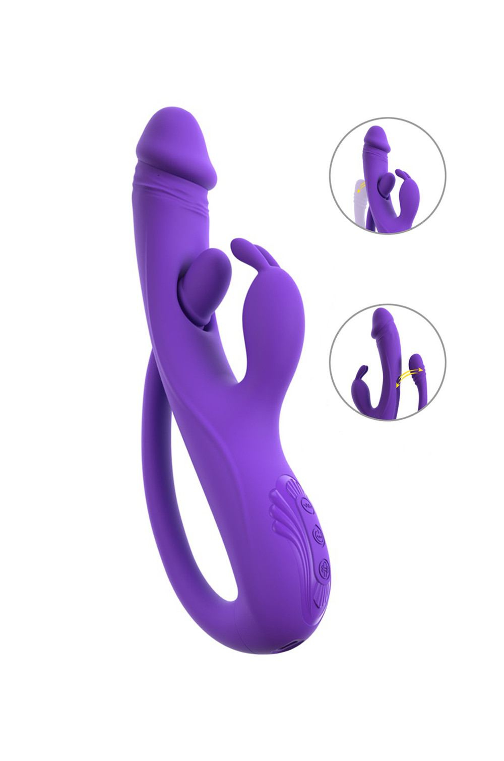 Vibro Rabbit avec tickler flexible - Sweet Smile