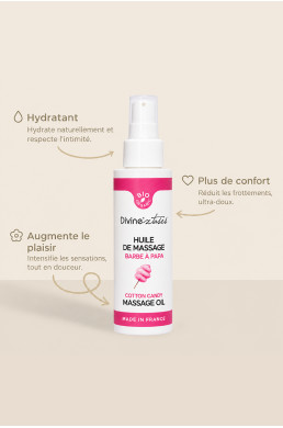 Huile de massage BIO barbe à papa - Divinextases