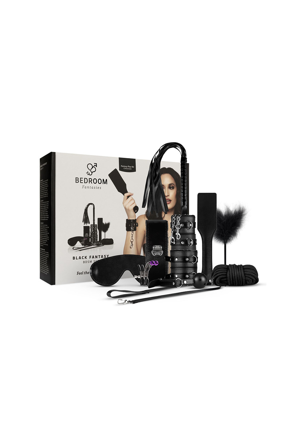 Coffret BDSM  Black Fantasy 10 accessoires - Bedroom Fantasies