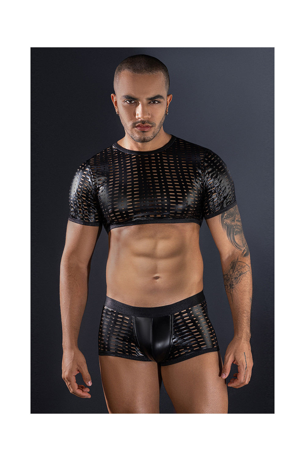 Ensemble top et boxer noir - J Lingerie