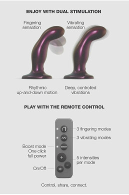 Dildo fingering et vibrant aubergine - Strap On Me