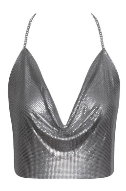 Top en métal argenté - Cottelli ACCESSOIRES