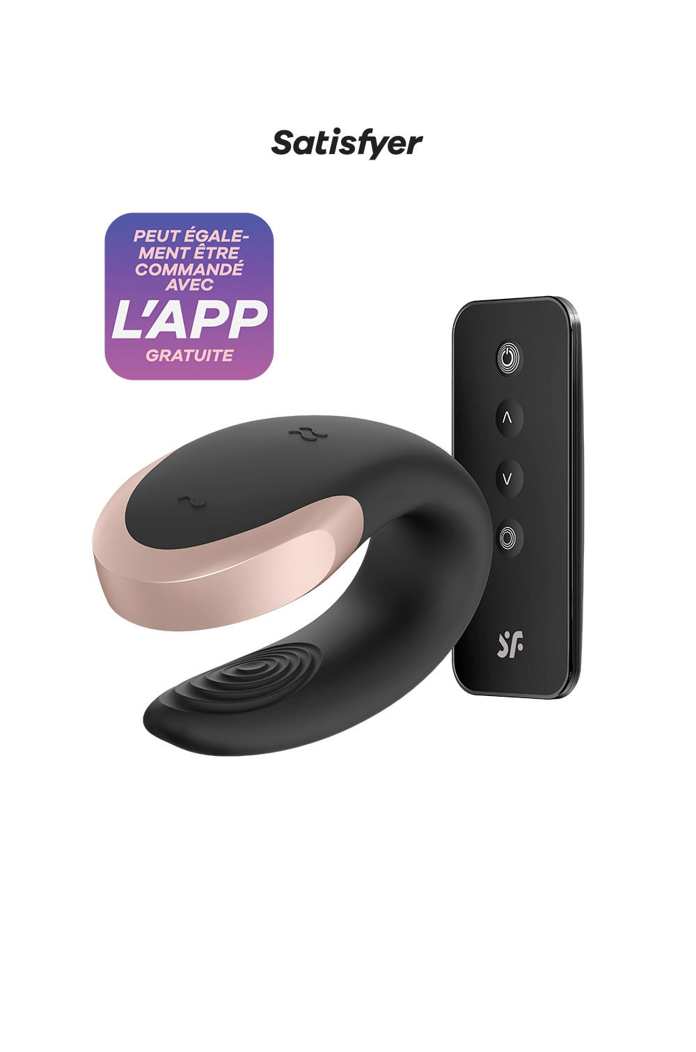 Stimulateur Double Love noir - Satisfyer Stimulateur Double Love noir - Satisfyer