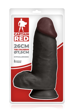 Gode XXL Colossus Black 26 x 7,5 cm - Captain Red