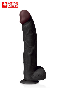 Gode XXL Prodigy Black 32 x 6 cm - Captain Red